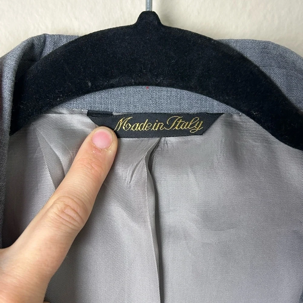 Vintage Yves Saint Lauren Pour Homme Men’s Grey Wool Blazer